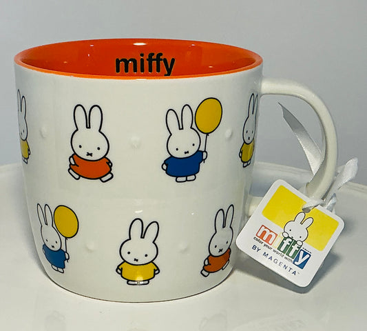 MIFFY by Magenta Orange interior w/ colorful bunny characters and balloons 18oz