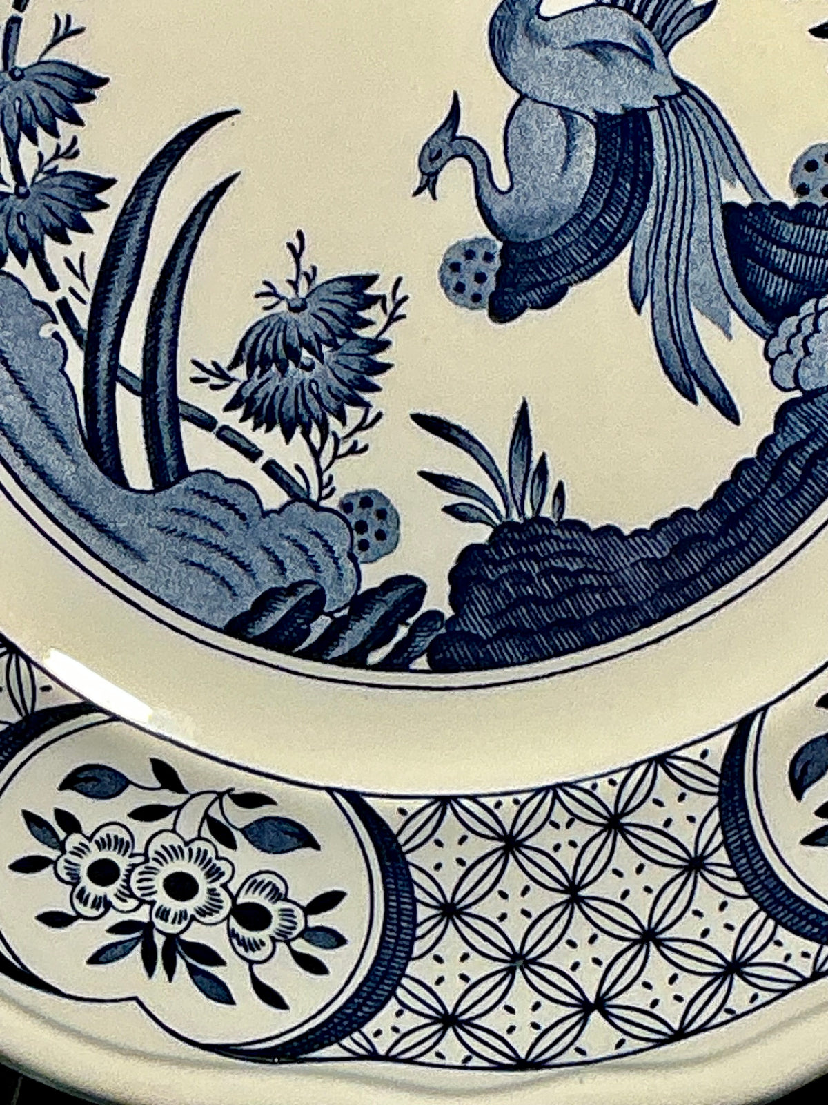 Royal Stafford/ Furnivals Vintage design Old Chelsea Blue 10.5”rare.Made in England