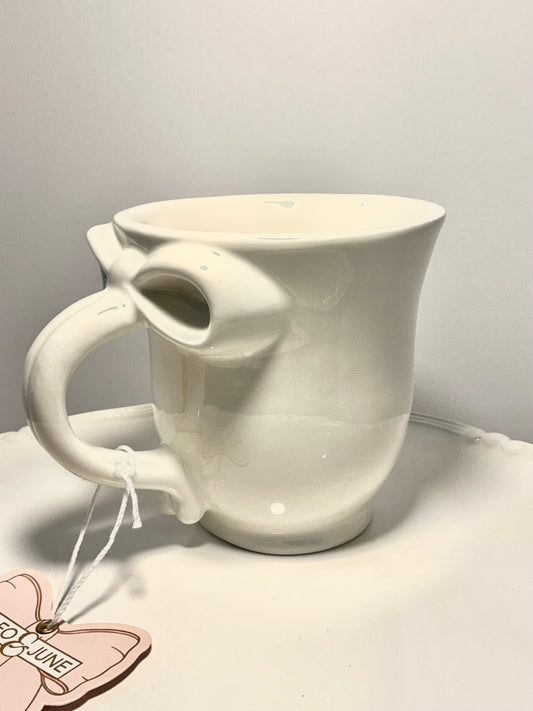 Cleo&June Pink Bow Mug/Cup OneDesign Home NYC