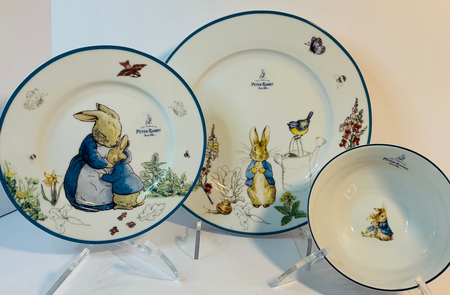 Beatrix Potter Peter Rabbit Zrike Dinnerware Set of 3 pcs for Easter Celebration