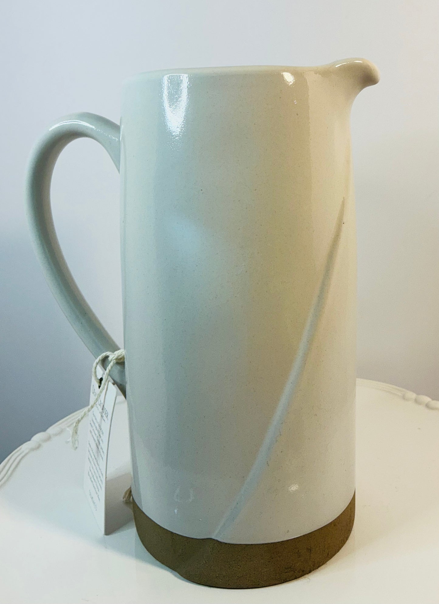 Demdaco PeeWee Collection Coneflower Pitcher by Dean Crouser 50oz Stoneware , microwave and dishwasher safe 4.5” wide 9” high 3.5” deep