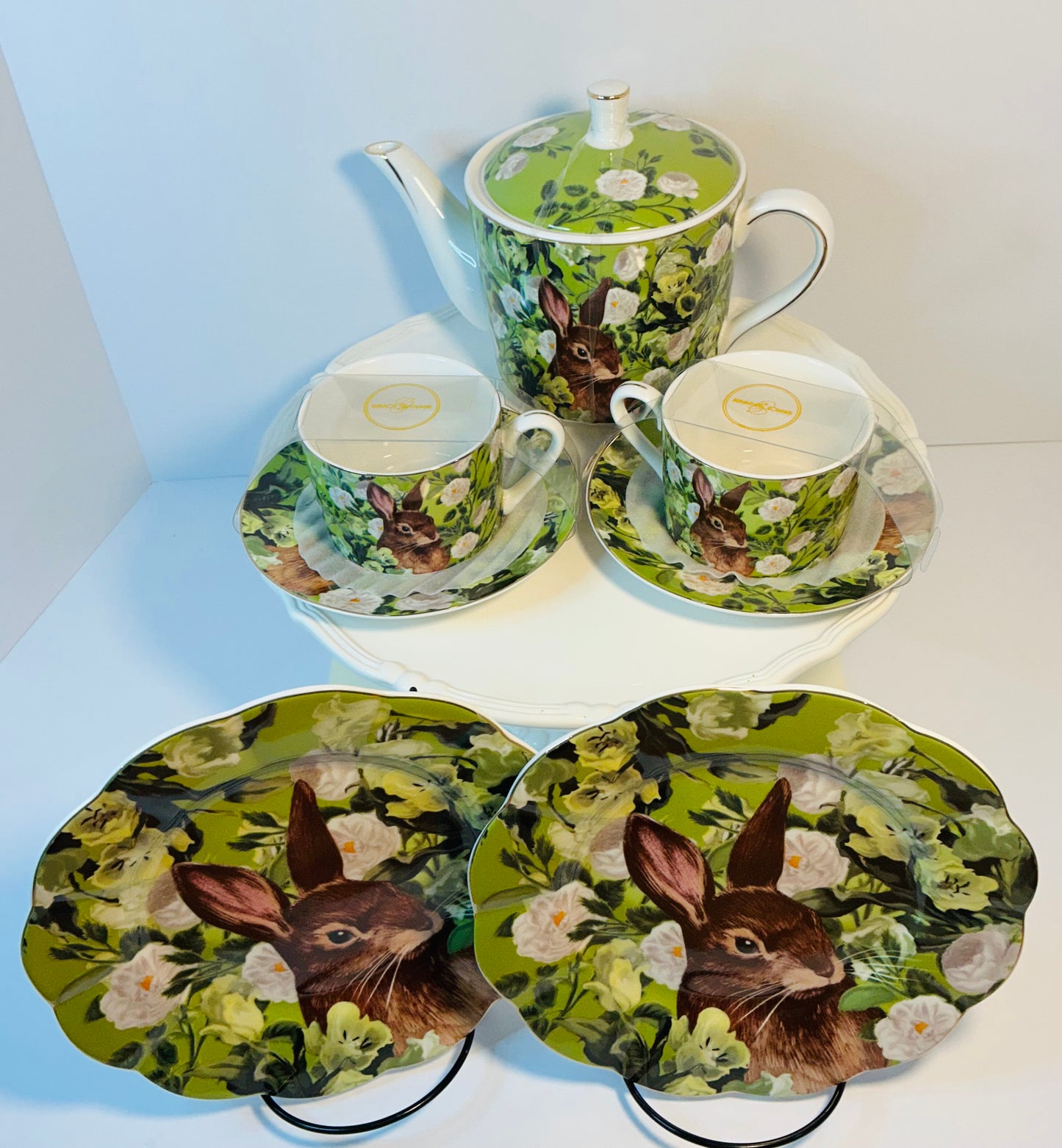 Grace’s Teaware Set of 5pcs from the Bunny in Bloom Collection for Easter !