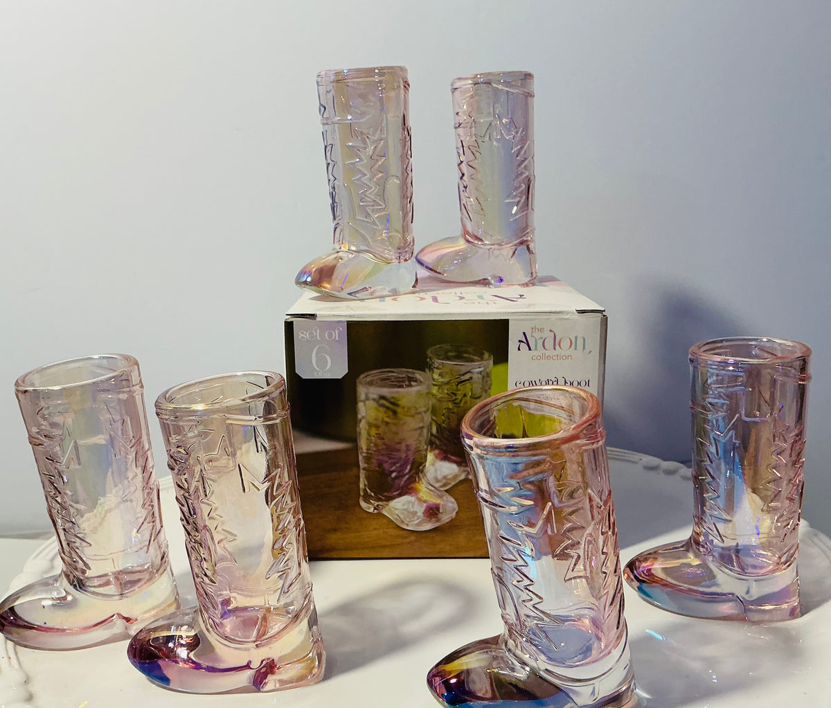 Cowboy/Cowgirl Boot Shot Glasses-choose your color