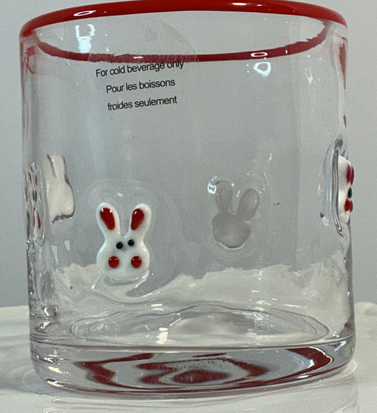 Anthropologie dupe Icon Easter Inlay themed designs Juice Glass 17oz, hand blown