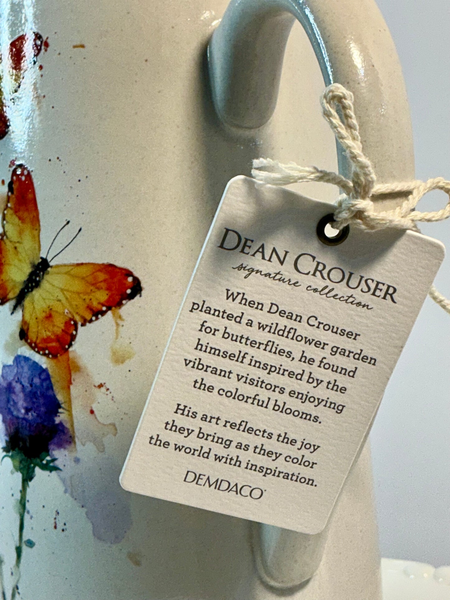 Demdaco Butterfly Trio Pitcher & a matching a Mother’s Day Mug from the Dean Crouser Collection.