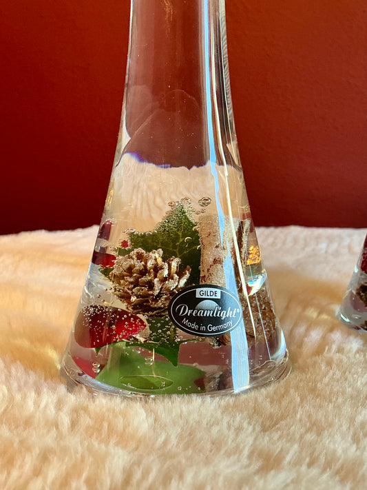 Dreamlight Candle Holder 6.75 x 2.5 Holiday Decor Christmas. Set of 2