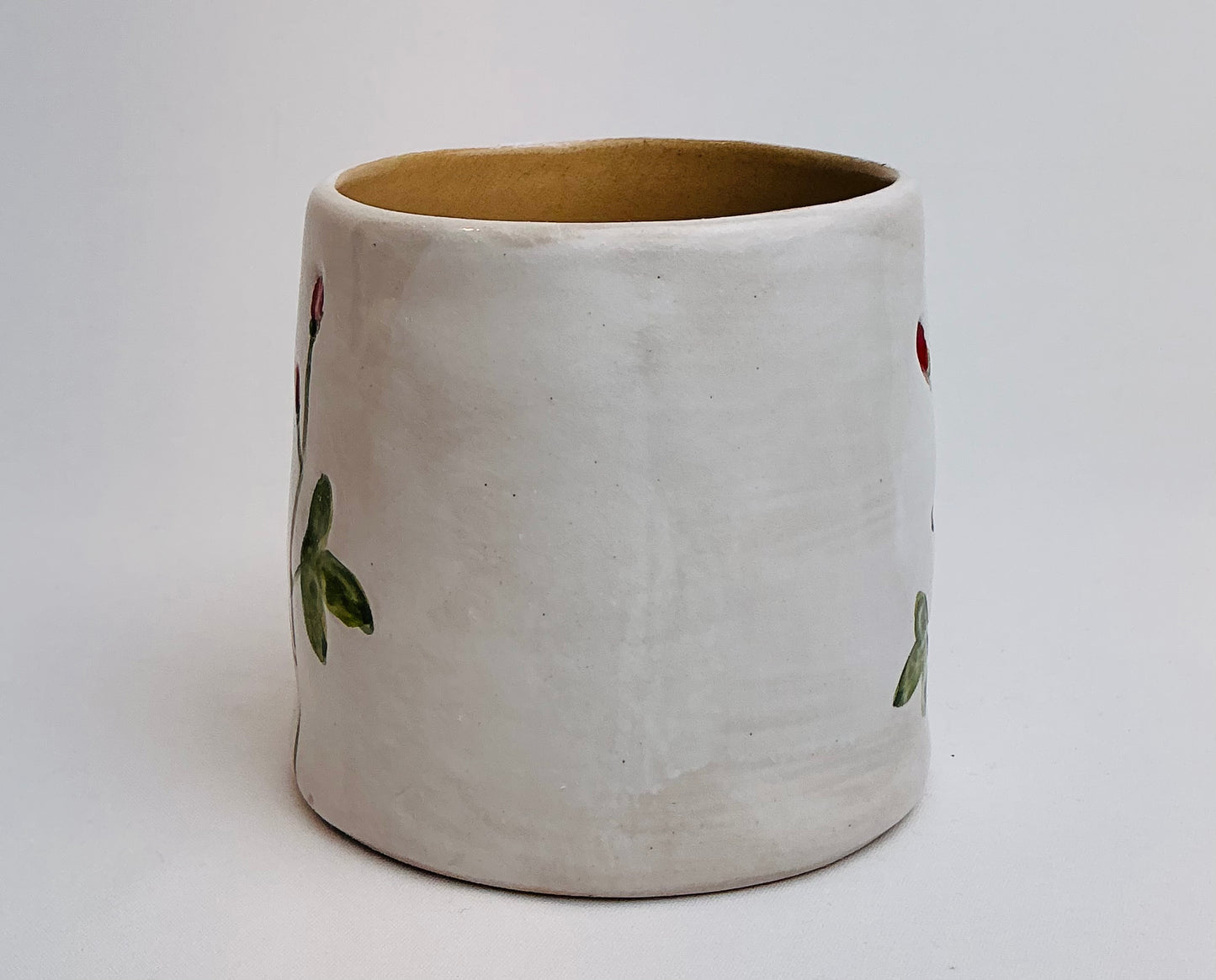 Potter’s Studio Hand-Painted Floral Ceramic Mug ( Multiple colors)
