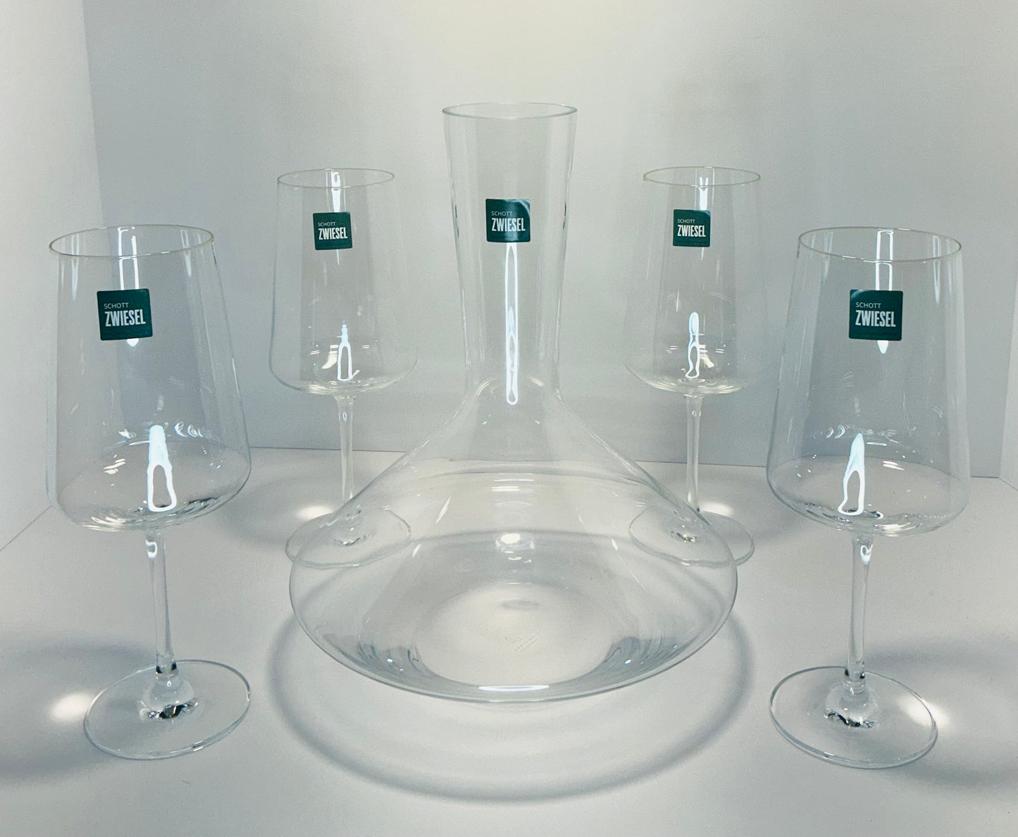 Scott Zwiesel Pure/Tour  5 pcs Wine Set: Decanter & 4 Tritan Crystal Glasses. Made in Germany