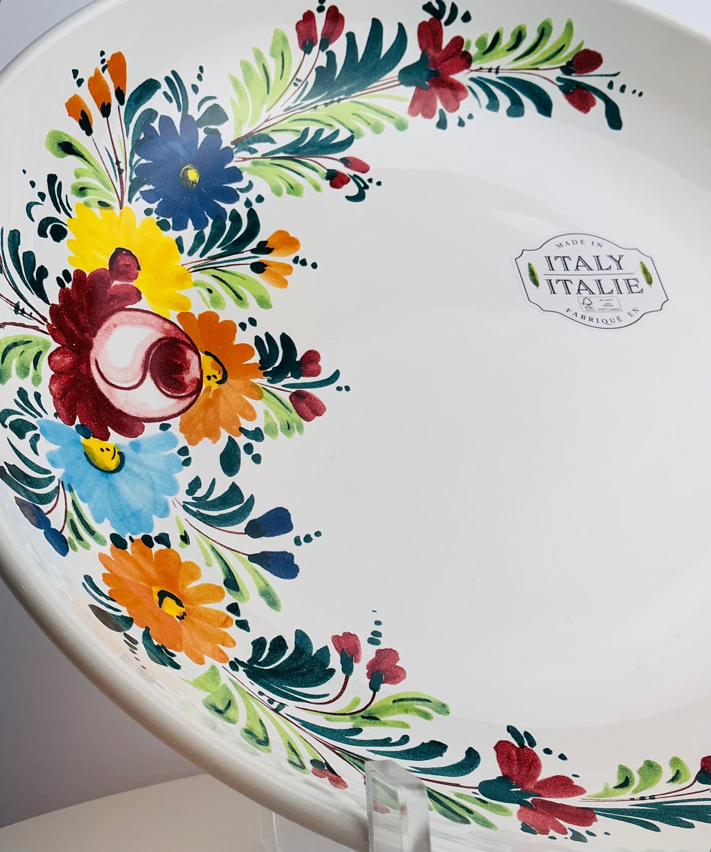 Nova Deruta Italian Hand Painted Ceramic Serving Bowl 12" – 3 Patterns – Made in Italy