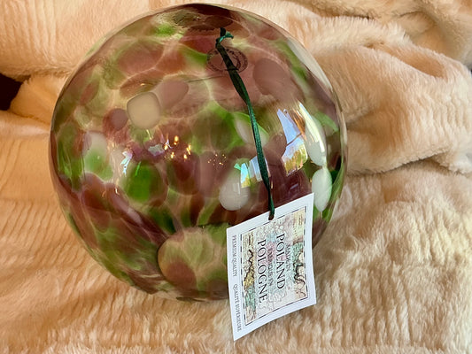 Zorza Handmade Glass Mouth Blown and Decorated 7” Polish Craftsmanship