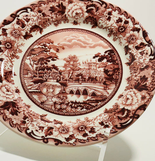 Legend British Heritage Earthenware Belmont Garden Toile Red 8” Salad Plate