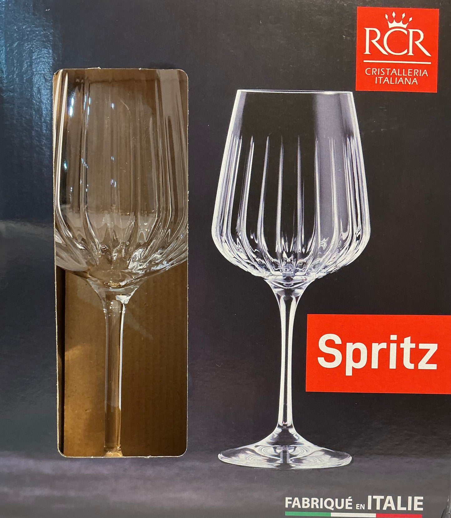 RCR Cristalleria Italian Spritz set of 2 glasses 16.57oz, lead free crystal glasses
