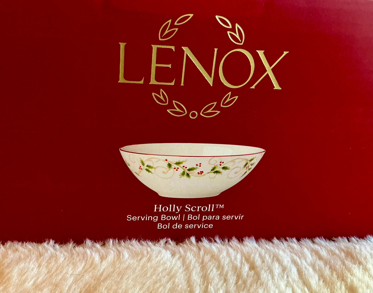 Lenox Holiday Large Serving Bowl - 10.25" - New In Original Box