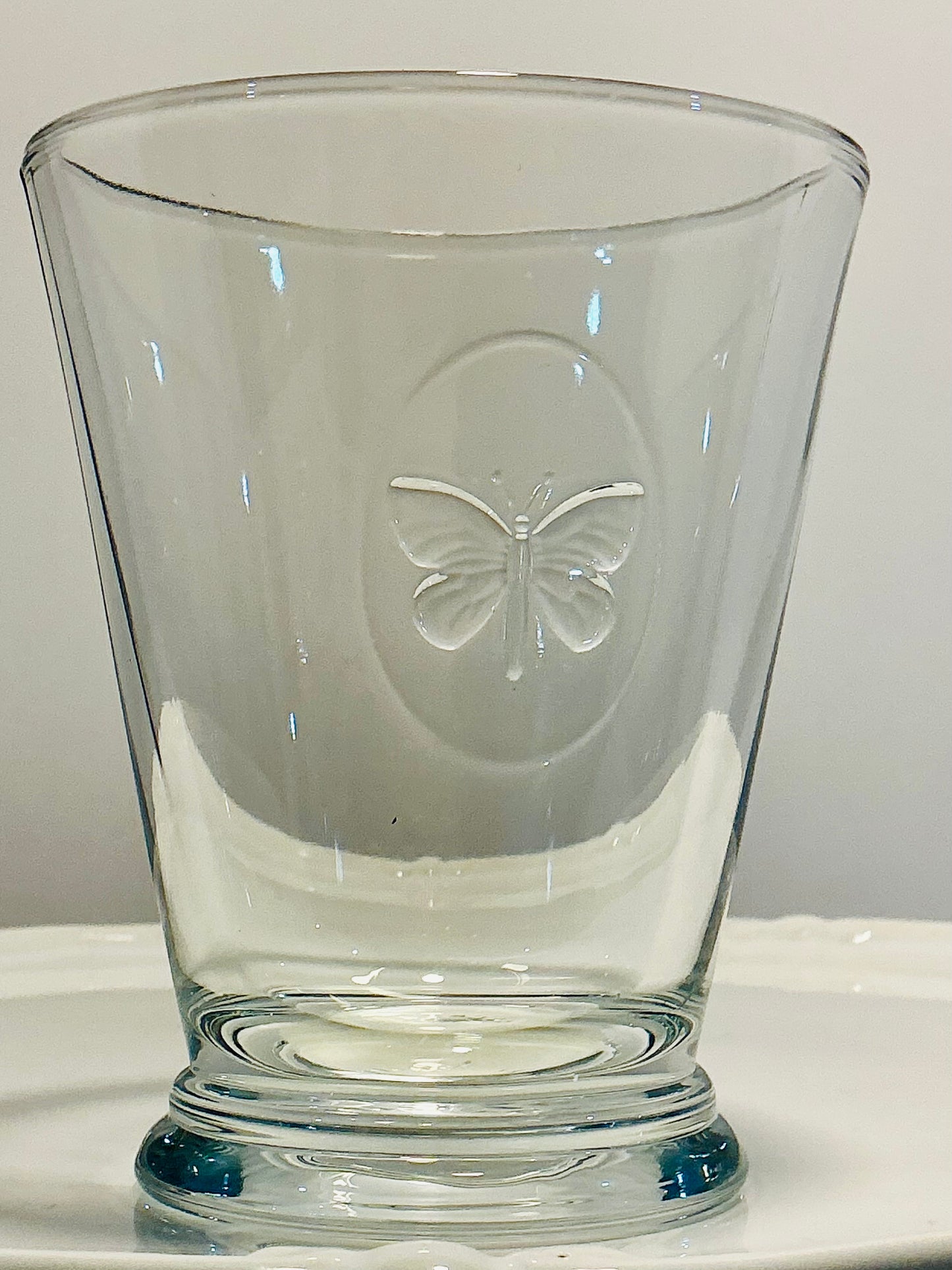 La Rochère Papillon (butterfly)Clear Wine Glasse Made in France 6 "