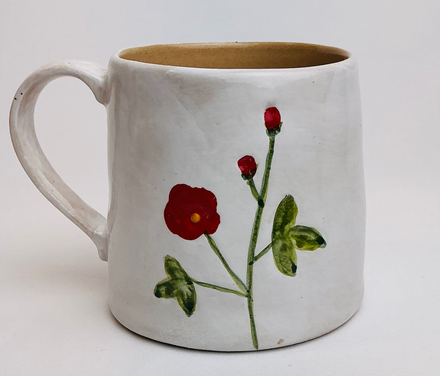 Potter’s Studio Hand-Painted Floral Ceramic Mug ( Multiple colors)