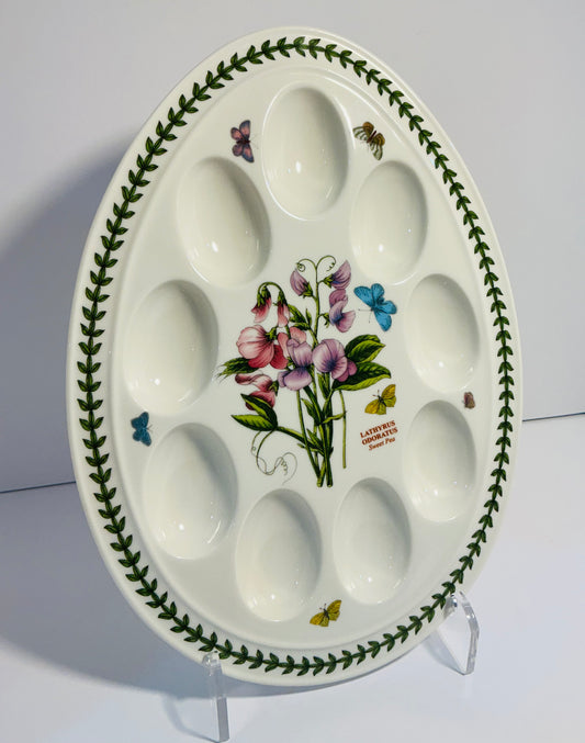 Portmeirion Botanic Garden Sweet Pea Deviled Egg Easter Serving Plate