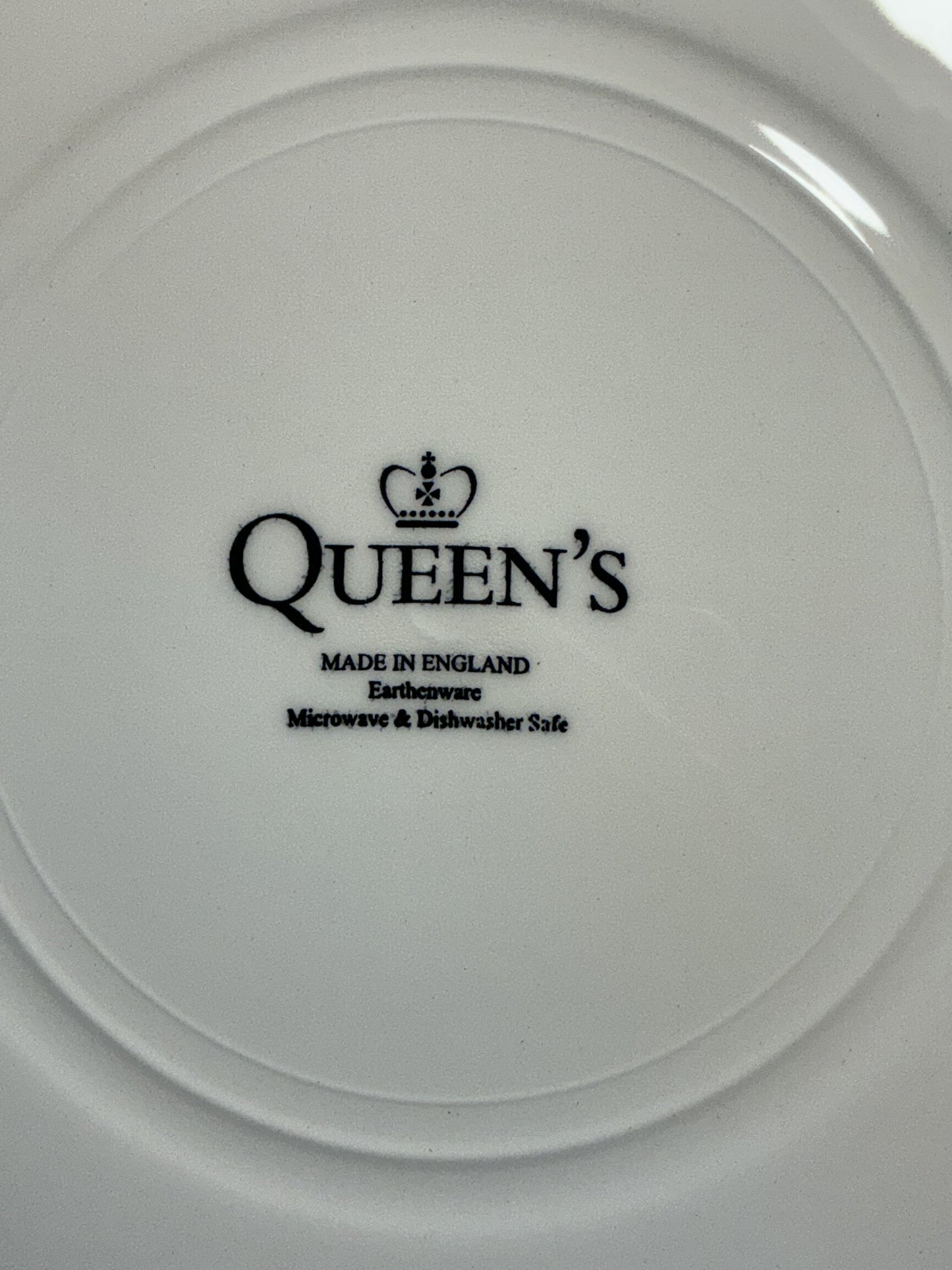 Queen’s Kujaku Blue and White Porcelain 10.5” Dinner Plate.Made in England