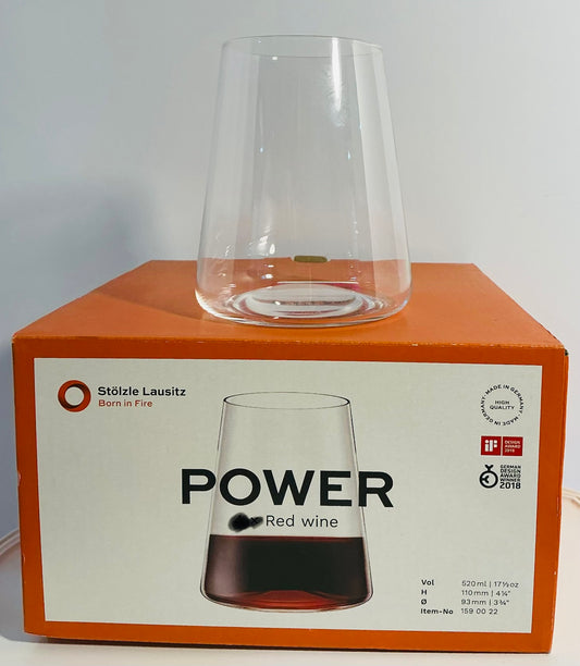 Stôlzle Lausitz Power Collection 17.5oz stemless crystal red wine Set of 2 Tumblers made in Germany
