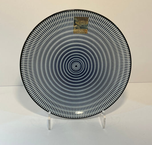 Kika Ceramic Blue & White Dinner Plate , Made in Japan