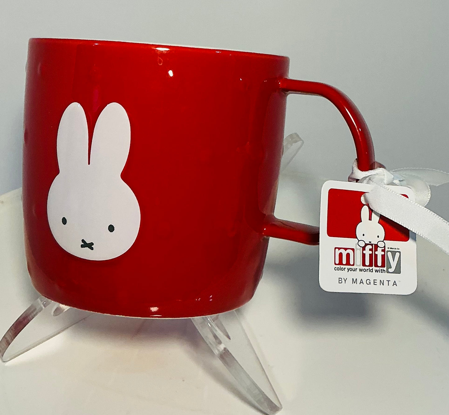 Miffy by Magenta 18oz Red Mug w/ an embossed white interior & white Bunny Face