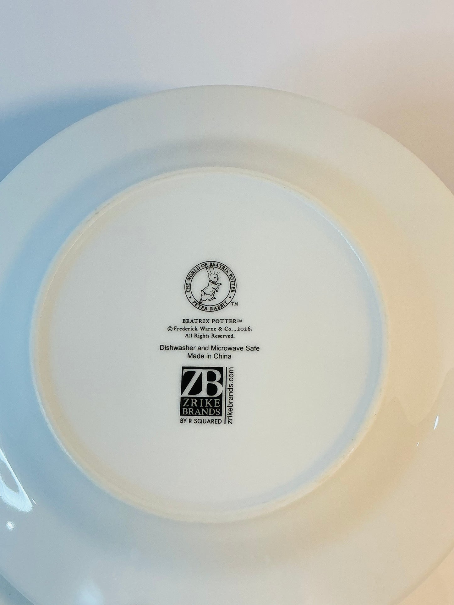 Beatrix Potter Peter Rabbit Zrike Dinnerware Set of 3 pcs for Easter Celebration