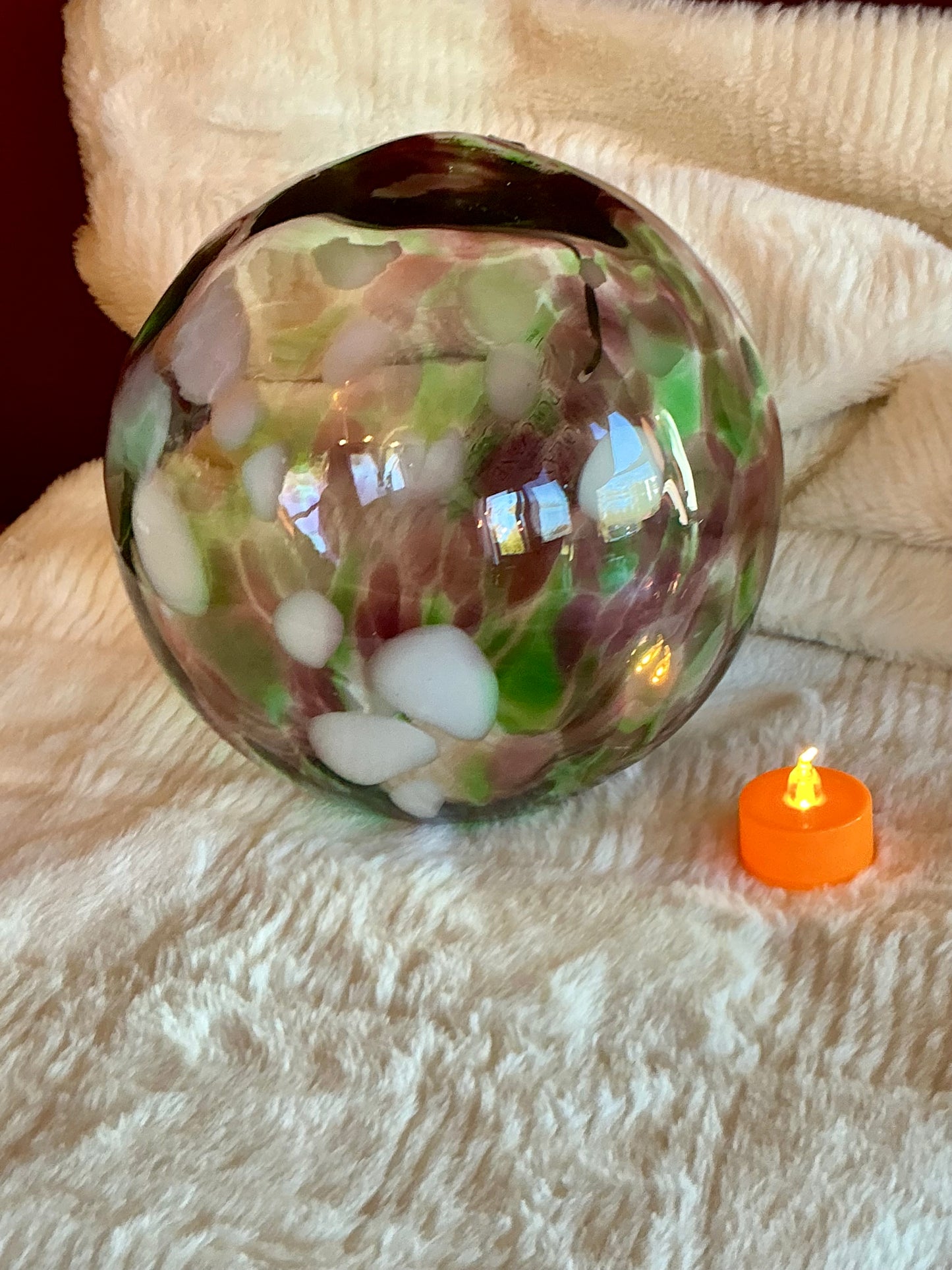 Zorza Handmade Glass Mouth Blown and Decorated 7” Polish Craftsmanship