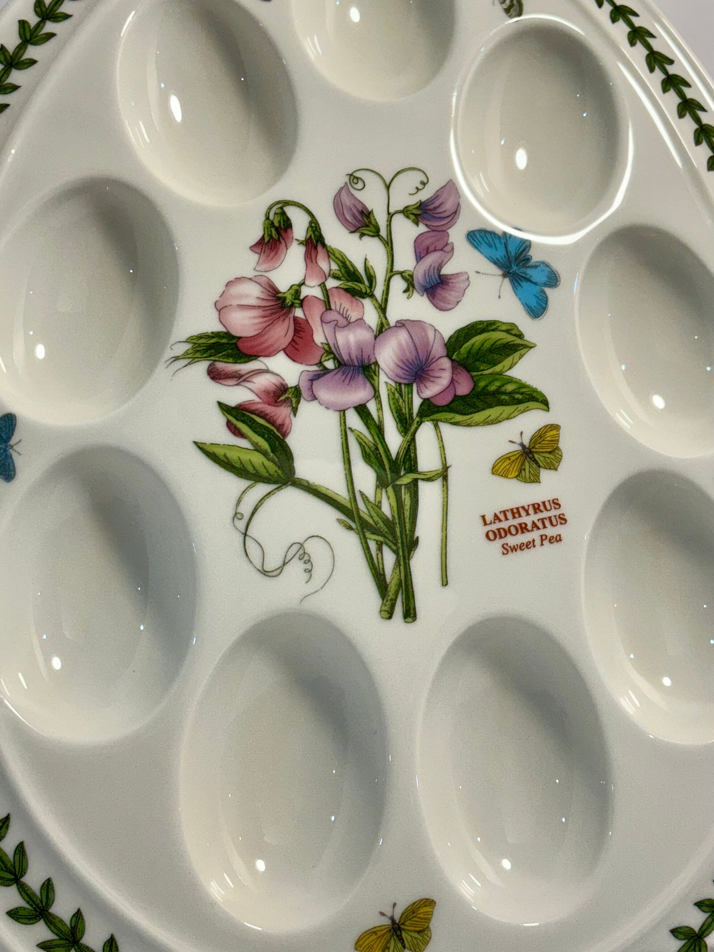 Portmeirion Botanic Garden Sweet Pea Deviled Egg Easter Serving Plate