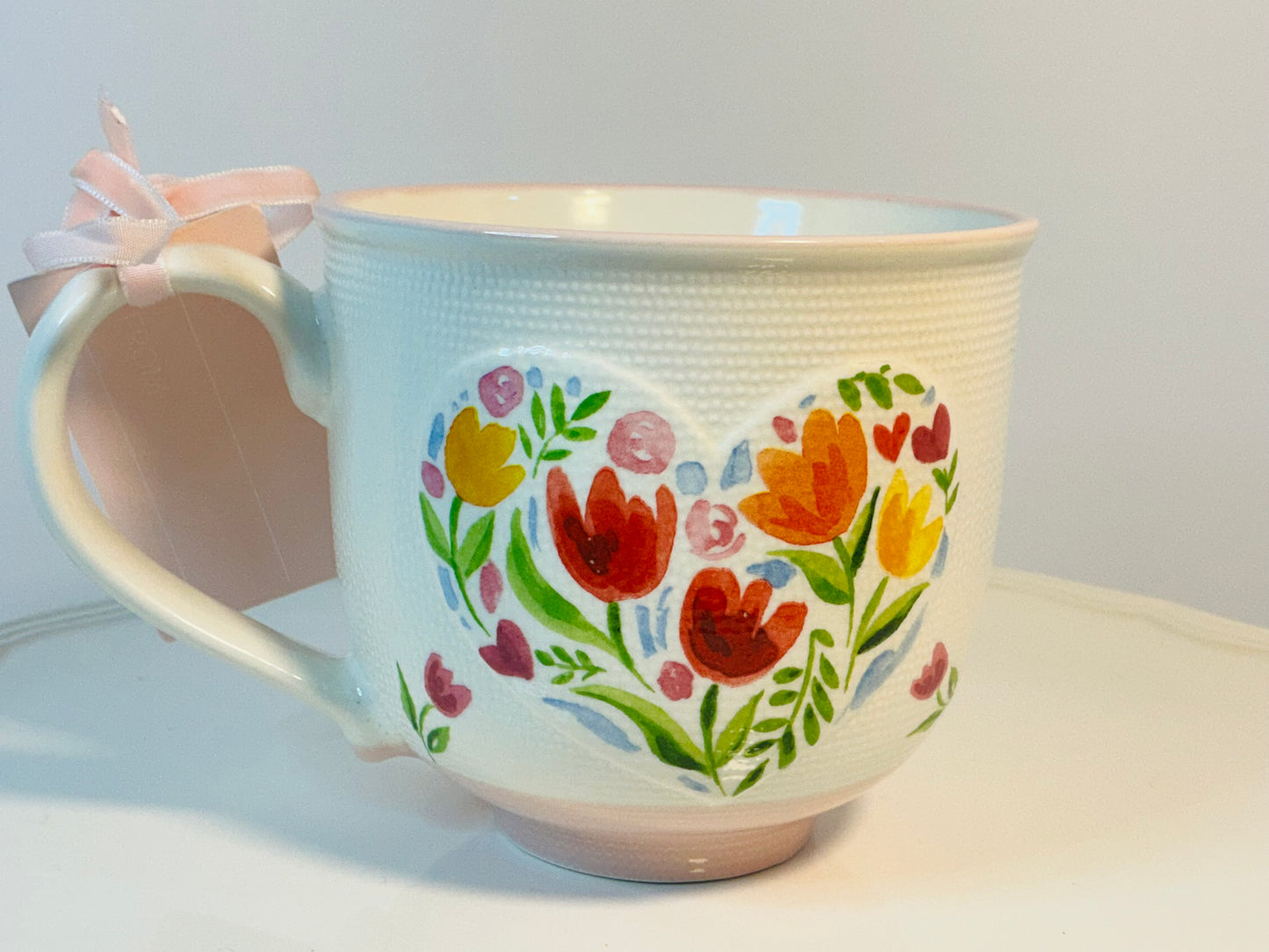 Petal & Pear Oversized Heart Mug 20 oz