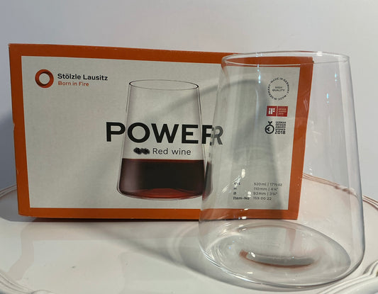 Stôlzle Lausitz Power Collection 17.5oz stemless crystal red wine Set of 2 Tumblers made in Germany