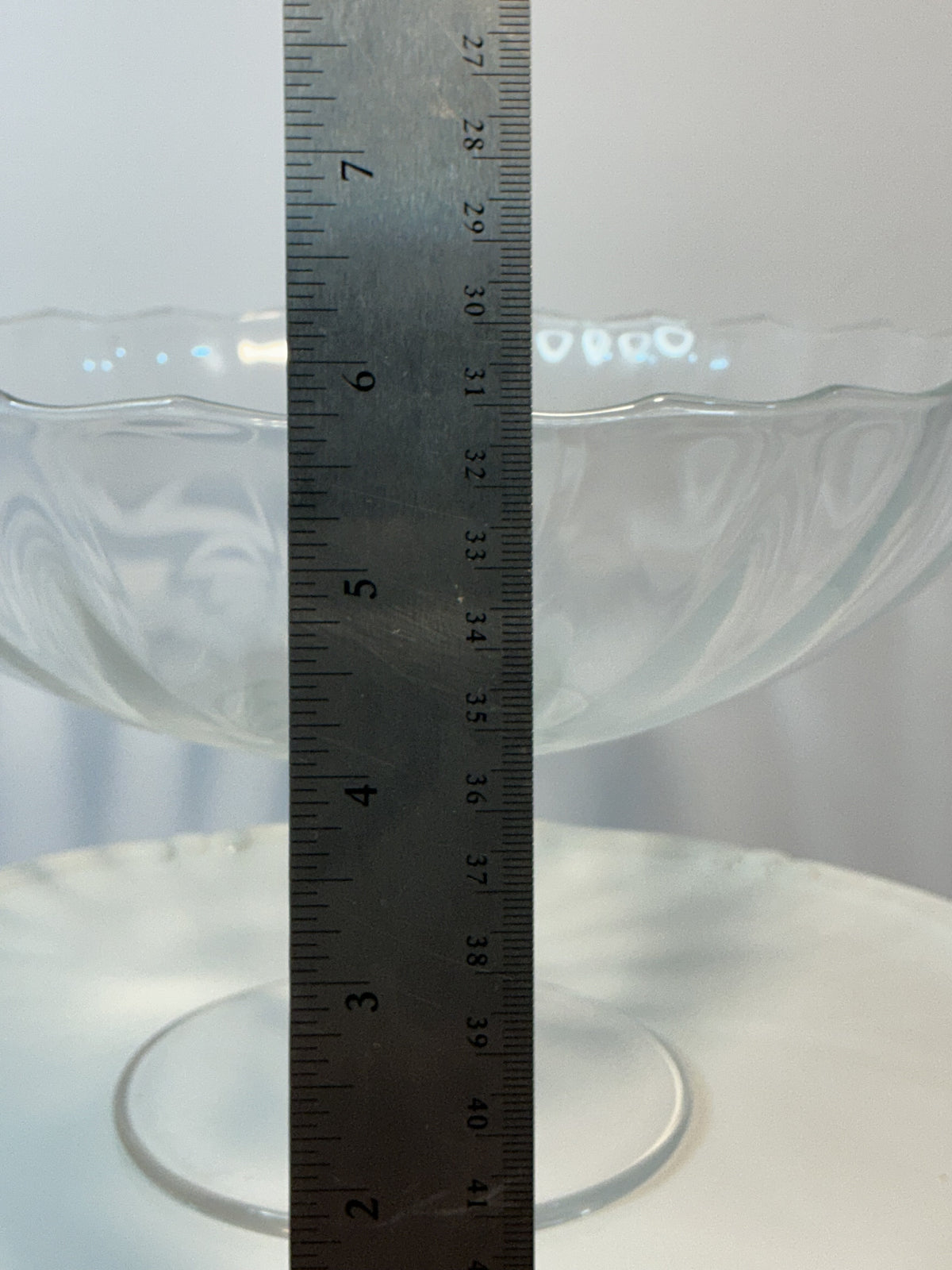 Krosno Hand blown Centerpiece Bowl, 9”x6” Made in Poland