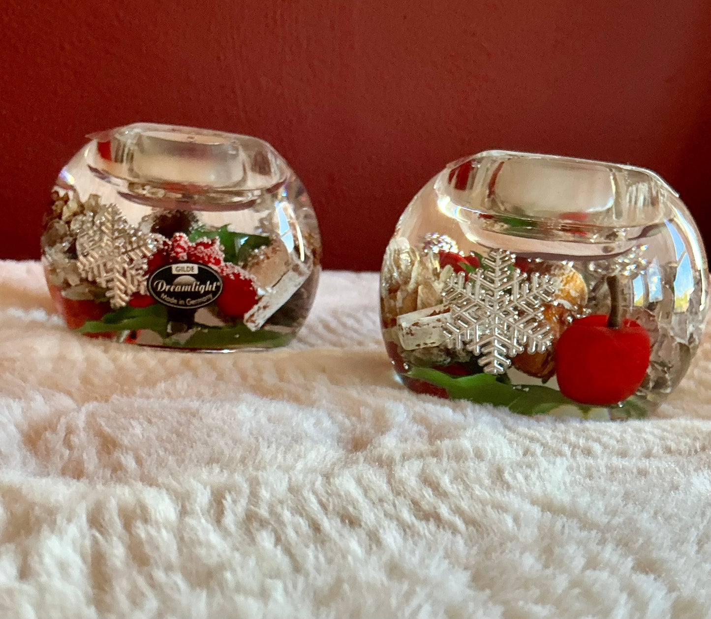 Gilde Dreamlight Candle Holder Made In Germany Set Of 2