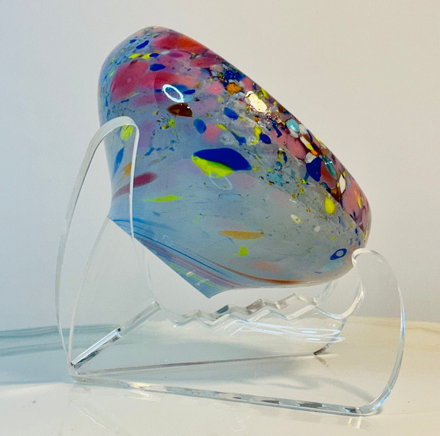 MURANO Style Candy or Key Bowl Nuova Cristalleria Arzanese hand blown in Italy