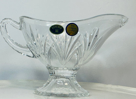 Bohemia Czech Republic Lead Crystal Gravy Boat