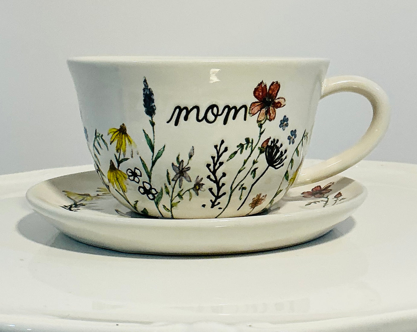 Rae Dunn Teacup w/ Saucer for Mother’s Day or Mom’s Birthday