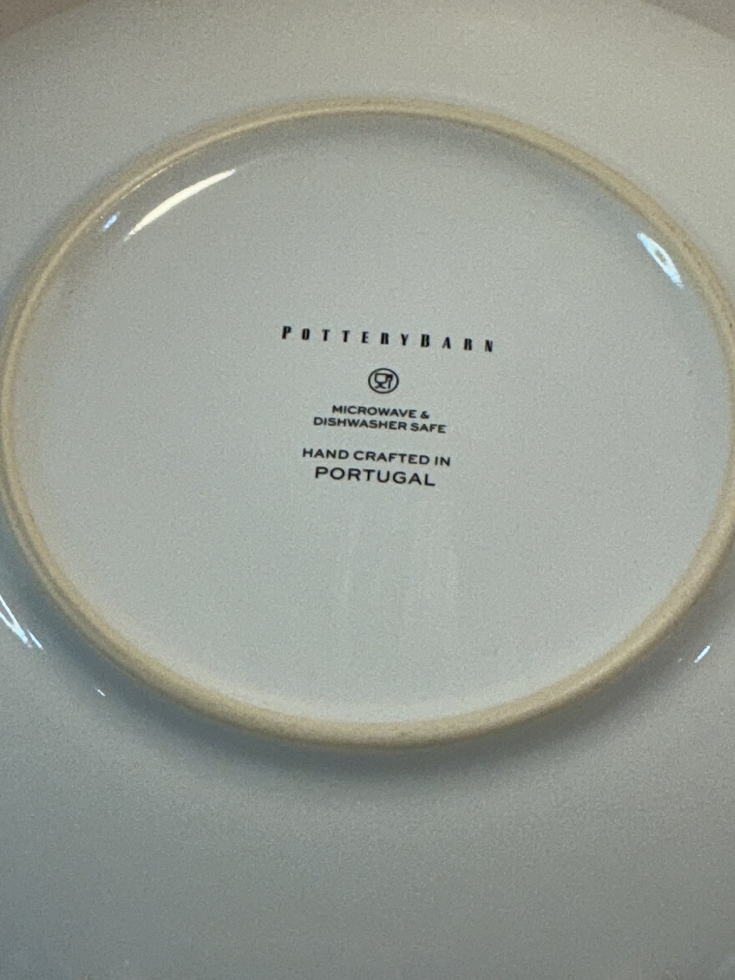 Pottery Barn Stella Damask Stoneware 8.7” Salad Plate with Gold Trim Blush red