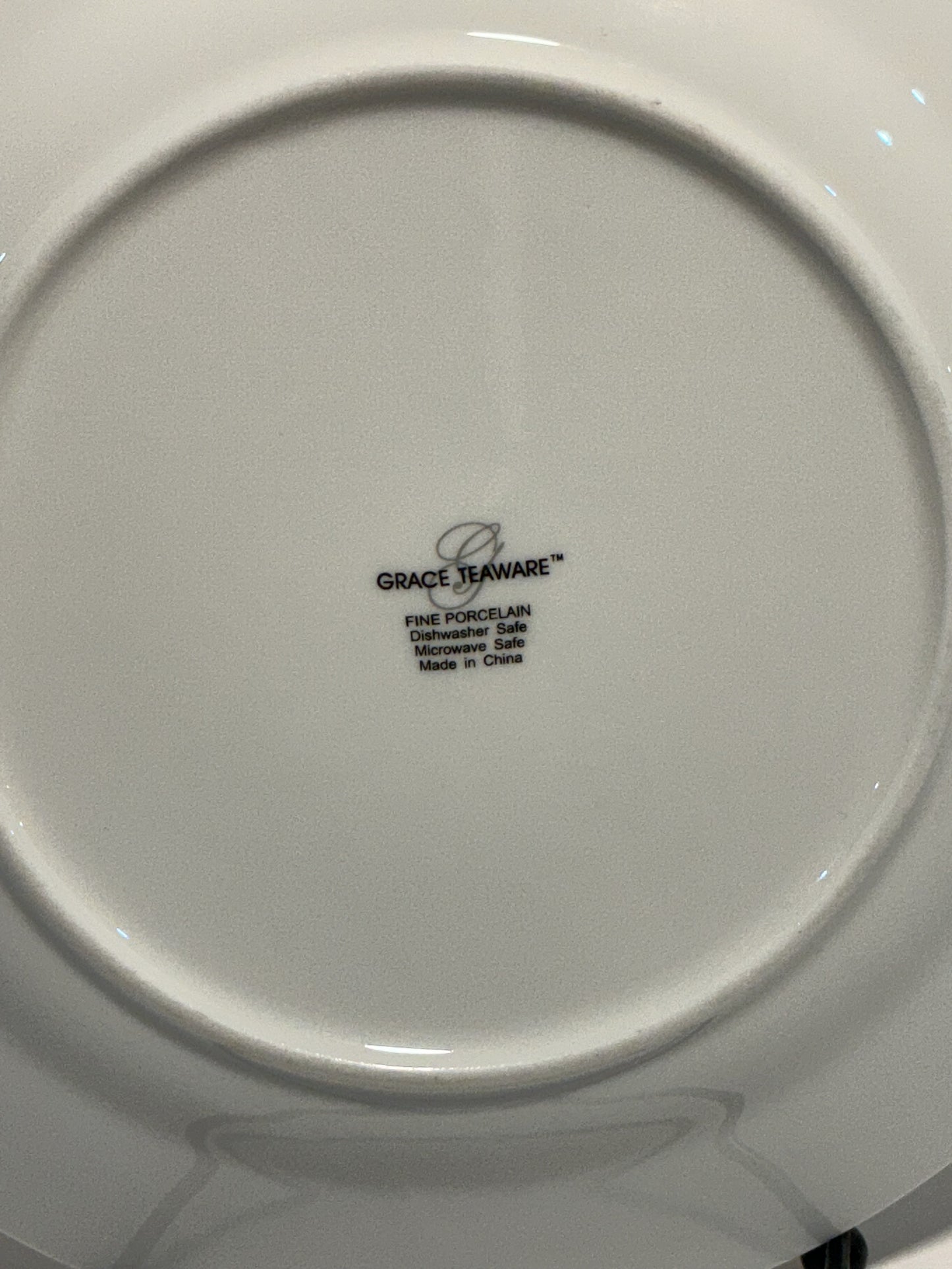 Grace’s Teaware Meadow Bunny Blue Gingham Dessert/Salad plate