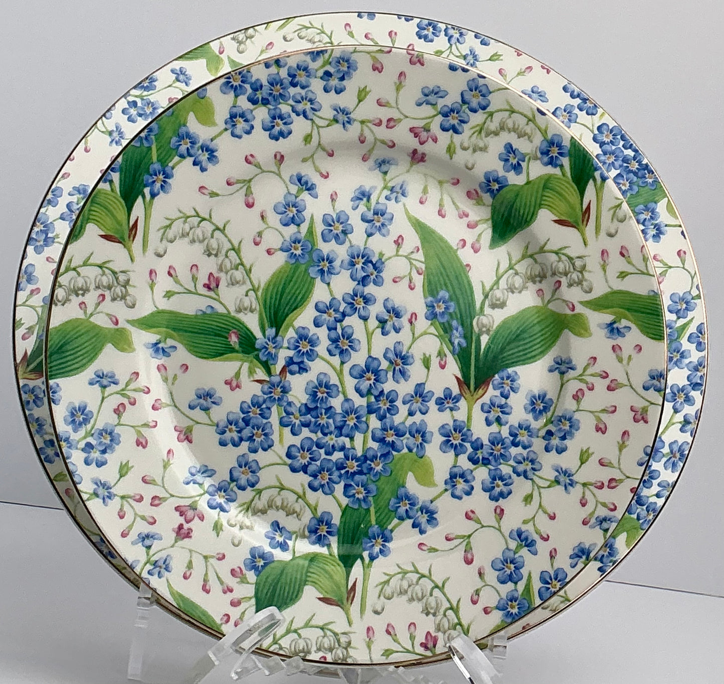 Grace’s Teaware Ceramic Plate Set / Dinner & Salad Plates / Blue Floral OR Green Design