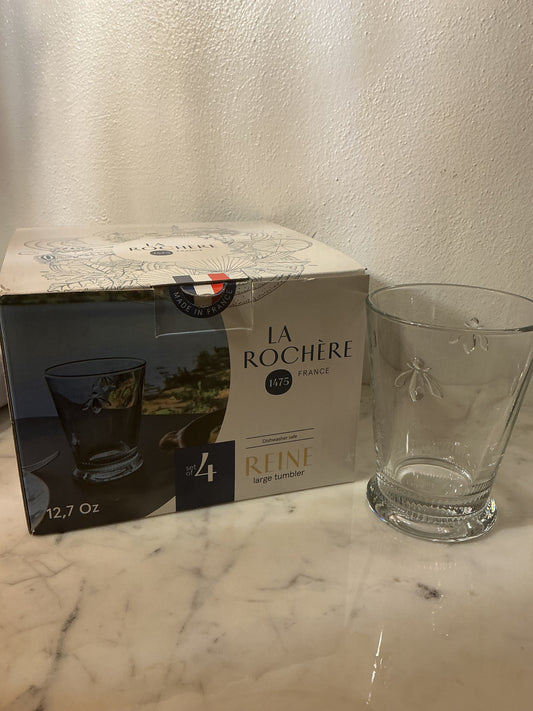 La Rochère Tumbler Bee Design Clear Glass