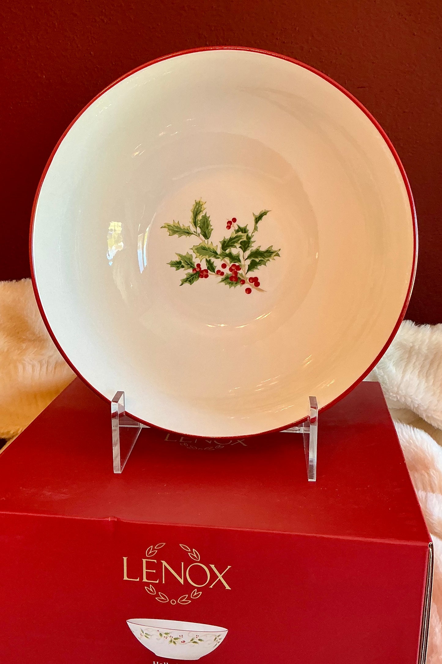 Lenox Holiday Large Serving Bowl - 10.25" - New In Original Box