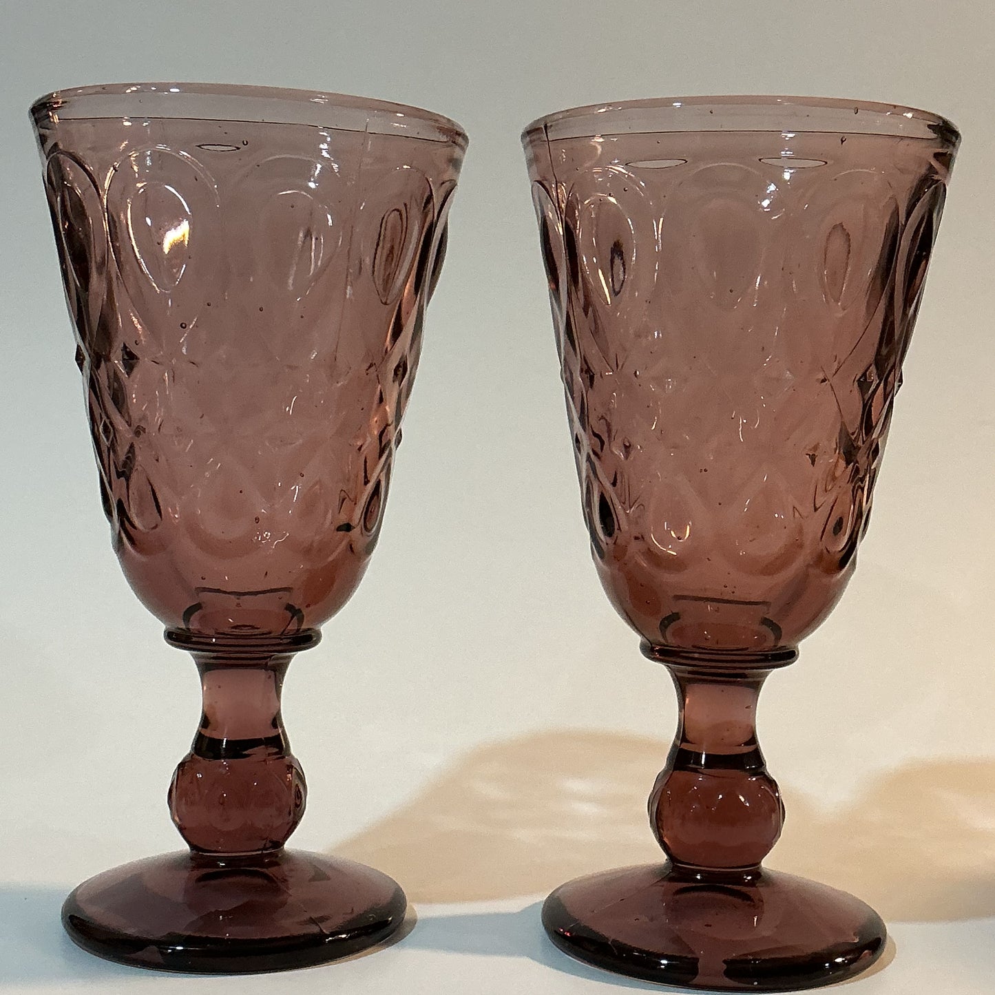 La Rochère Lyonnaise Amethyst purple wine glasses set of 2 made in France