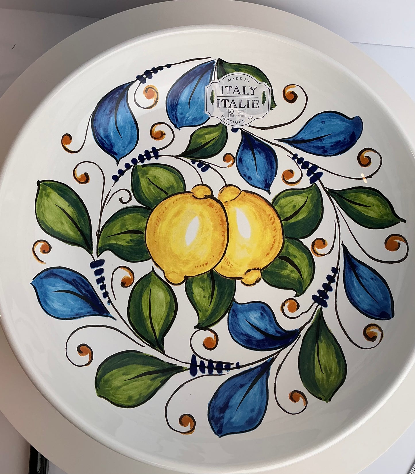 Nova Deruta Italian Hand Painted Ceramic Serving Bowl 12" – 3 Patterns – Made in Italy
