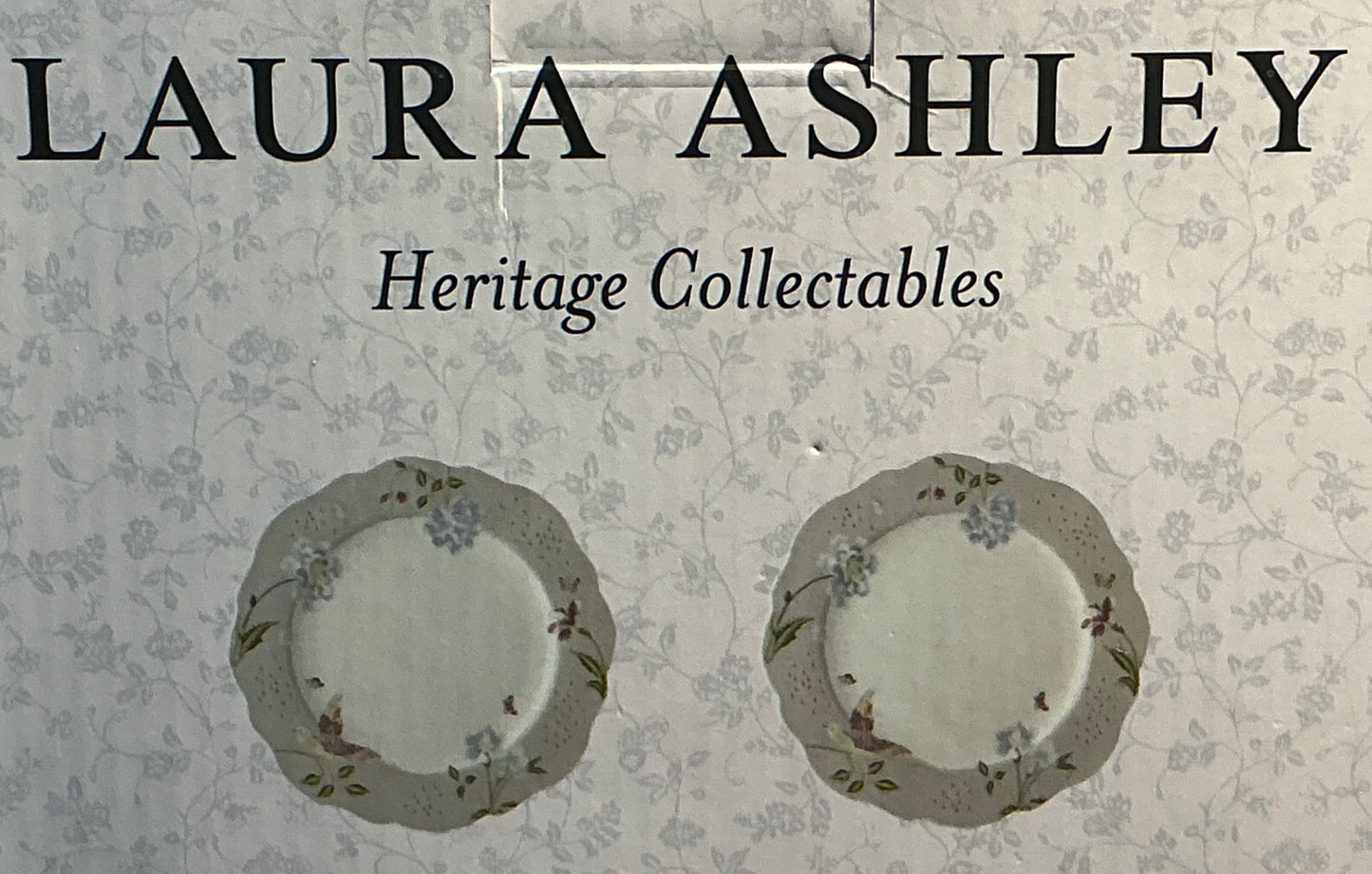 Laura Ashley set of 2 Side/Salad Plates 9” Heritage Collectibles