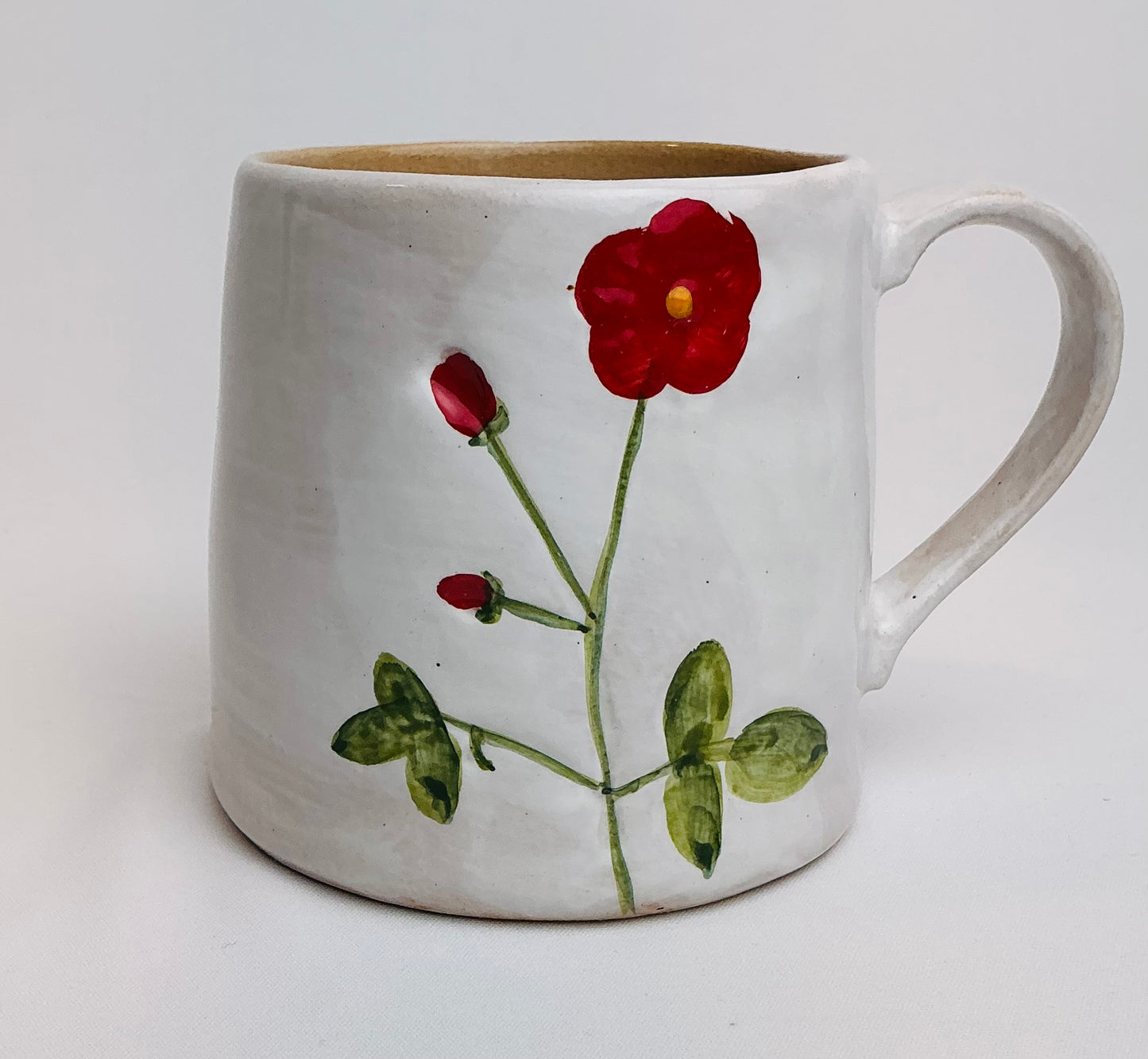 Potter’s Studio Hand-Painted Floral Ceramic Mug ( Multiple colors)