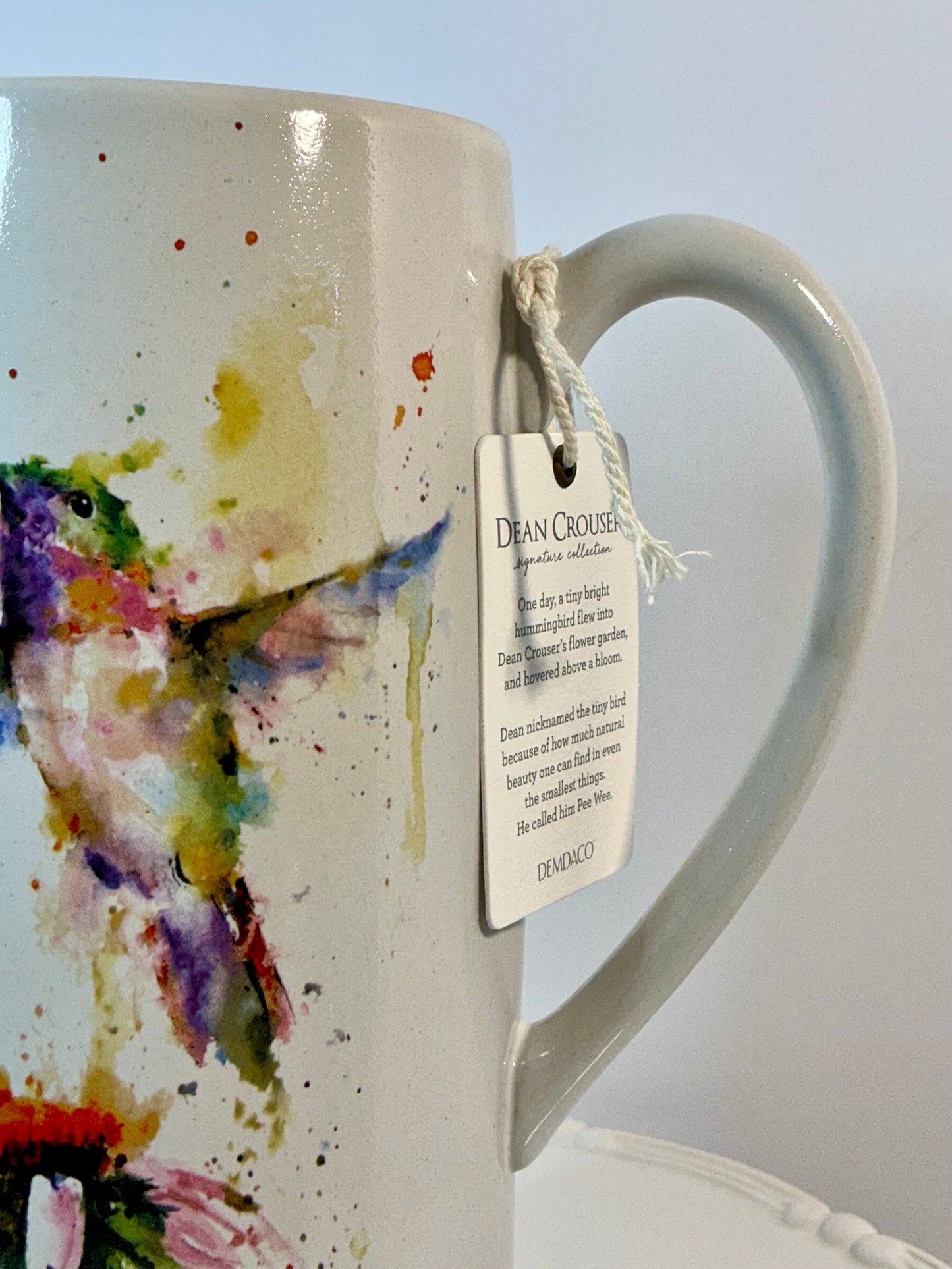 Demdaco PeeWee Collection Coneflower Pitcher by Dean Crouser 50oz Stoneware , microwave and dishwasher safe 4.5” wide 9” high 3.5” deep