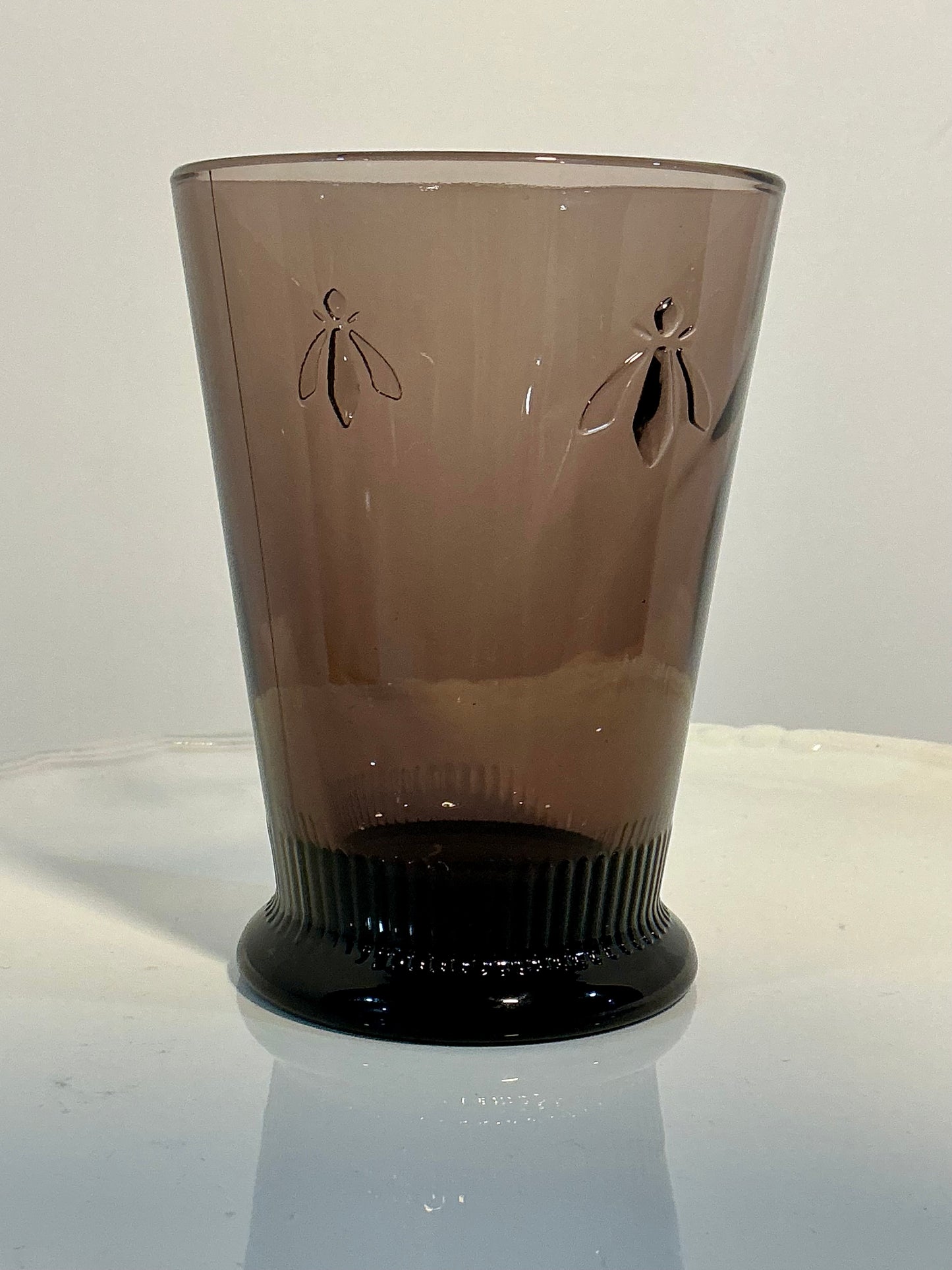 La rochère Bee Collection large Tumbler Aubergine Color, Made in France