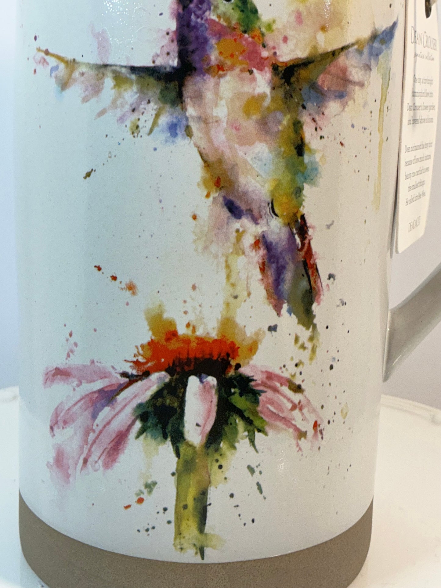 Demdaco PeeWee Collection Coneflower Pitcher by Dean Crouser 50oz Stoneware , microwave and dishwasher safe 4.5” wide 9” high 3.5” deep
