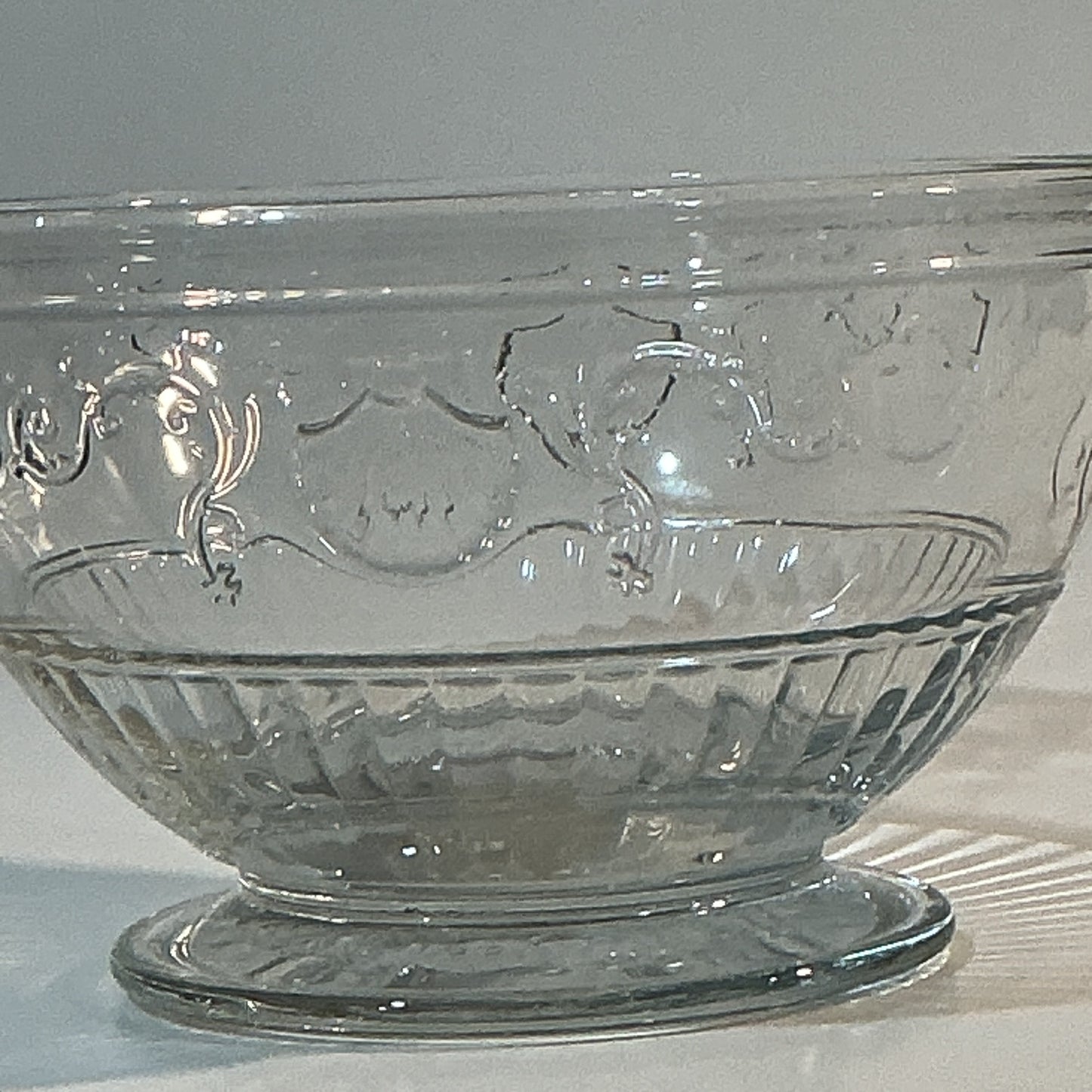 La Rochère Versailles baroque design clear bowl 20oz made in France inspired by the Palace of Versailles