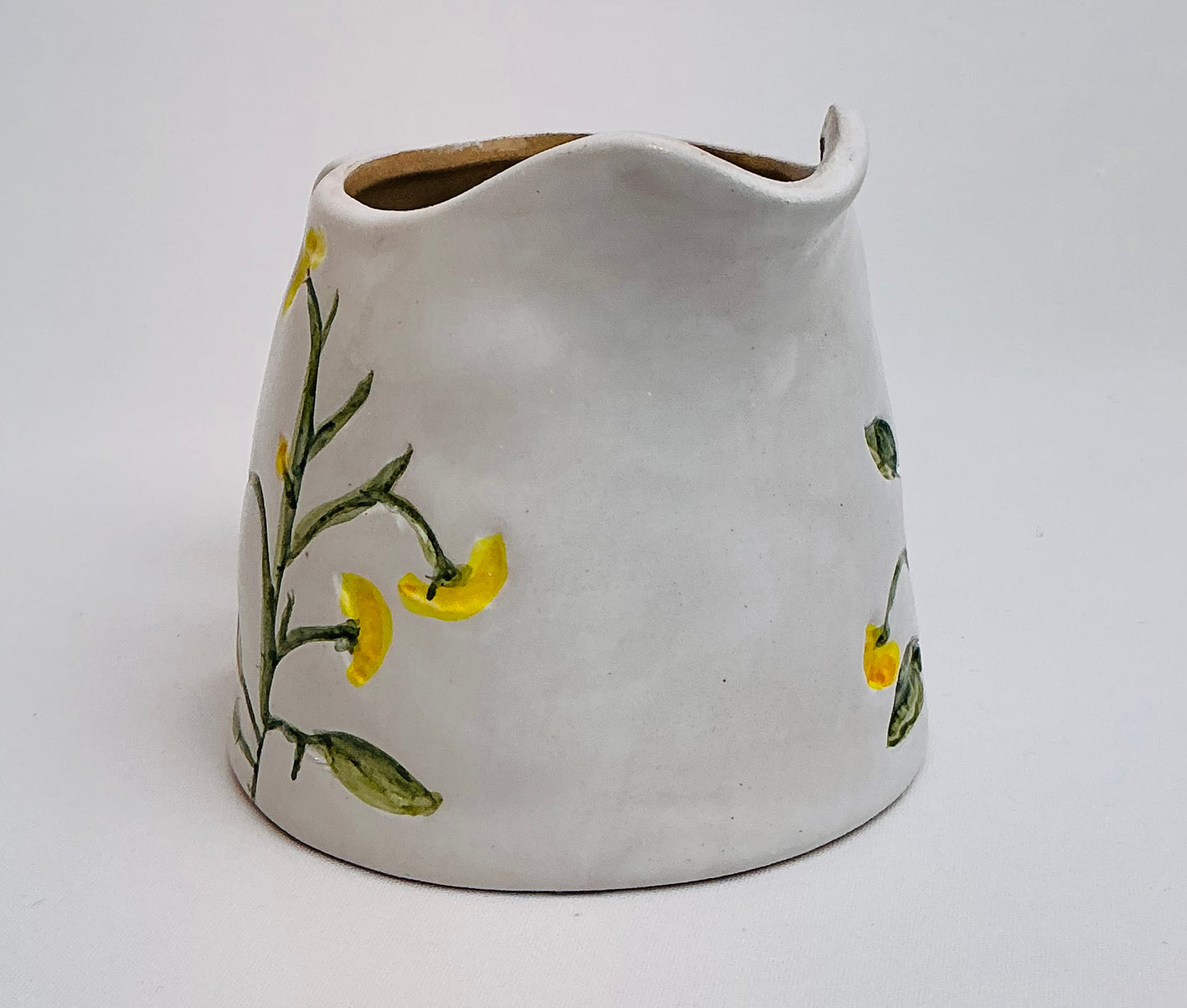 Potter’s Studio hand-painted creamer in Blue OR Yellow