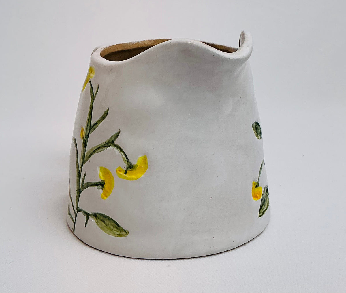 Potter’s Studio hand-painted creamer in Blue OR Yellow