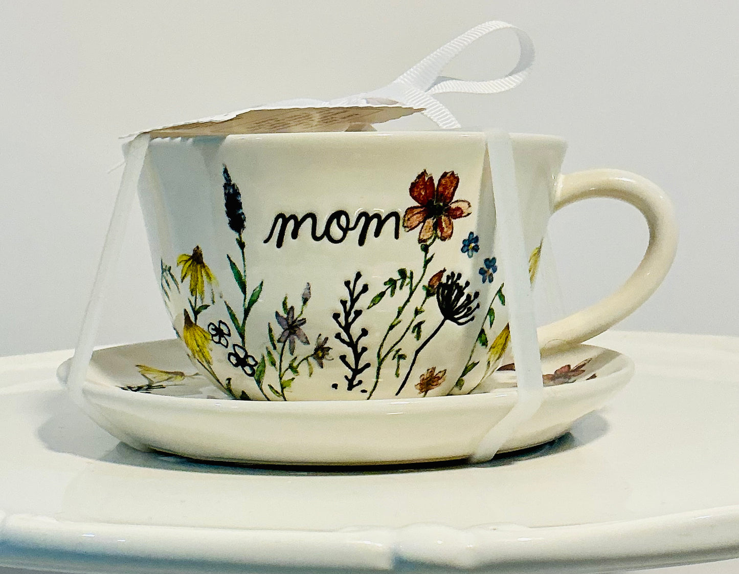 Rae Dunn Teacup w/ Saucer for Mother’s Day or Mom’s Birthday
